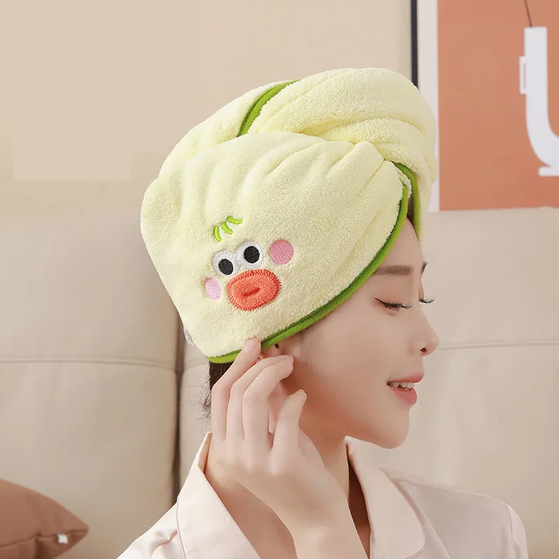Creative Cartoon Quick-Dry Hair Towel Wrap for Women – Super Absorbent Chenille Bath Cap, Soft Microfiber Hair Turban for Kids and Adults, Fast-Drying Fluffy Head Wrap for Shower and Skincare